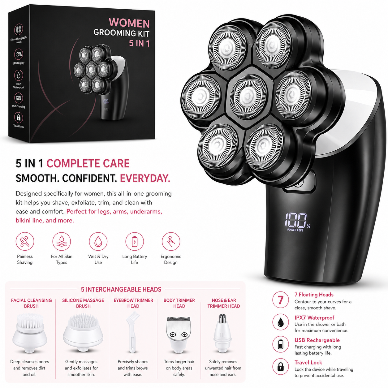 HerCare® 5-in-1 Grooming Kit
